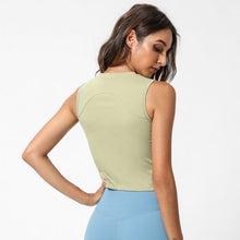 Load image into Gallery viewer, CLOUD Ruched Yoga Tank- Light Green
